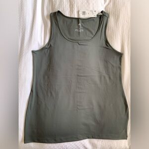 Adidas Universal Standard 3X Long Tank Olive Green Climalite NWT